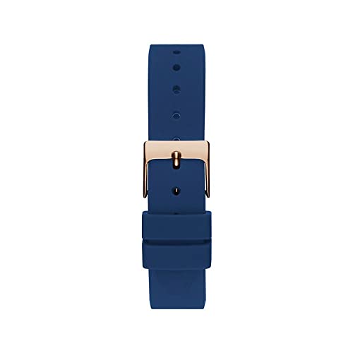 Guess Silicone Analog Rose Gold Dial Women's Watch-Gw0452L1,Blue Band