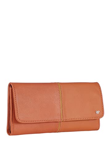 Satya Paul Orange Faux Leather Wallet for Women