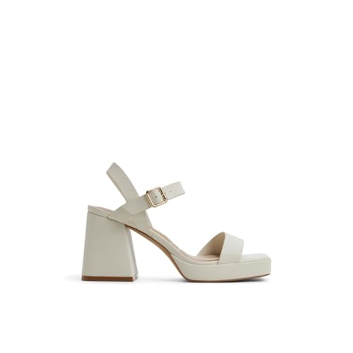 Aldo MONTSE Women White Block Heel Sandals
