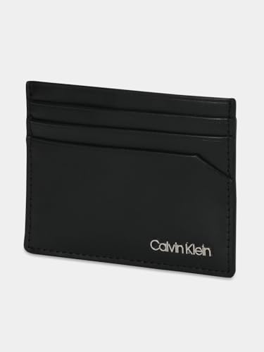 Calvin Klein Solid Black Leather Card Wallet