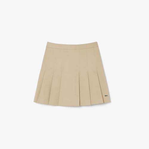 Short Stretch Cotton Pleated Skirt