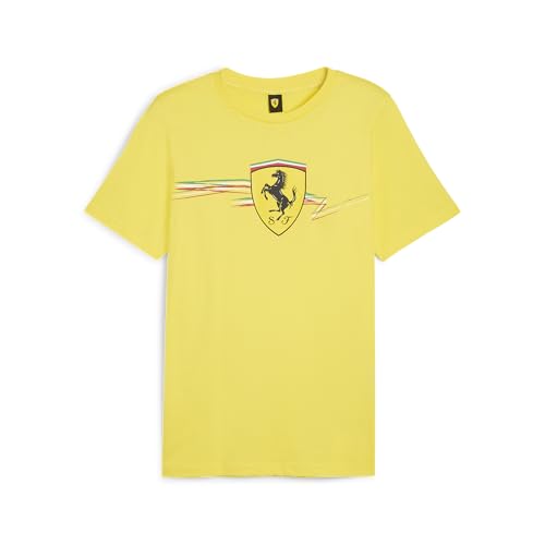 Puma Men's Scuderia Ferrari Race Shield T-Shirt (Pack of 1), Speed Yellow, L