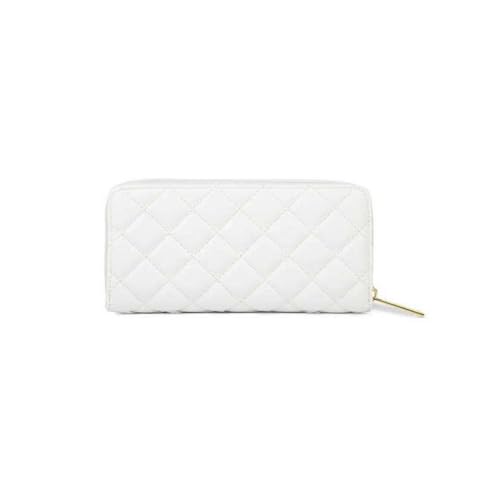 Lavie Zipper Diamond PU Women's Casual Wear Wallet (White, Large)