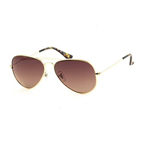 UNITED COLORS OF BENETTON brown lens with gradiant aviator sunglass full rim golden frame