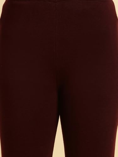 W for Woman Maroon Solid Fit and Flare Pants (Size: S)-24NOW62078-220886