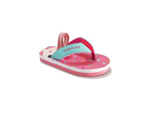 FLIPPSTER Kids Cute Girl with Stars Printed Flipflops with Back strap (UK Footwear Size System, Toddler, Numeric, Medium, 5)