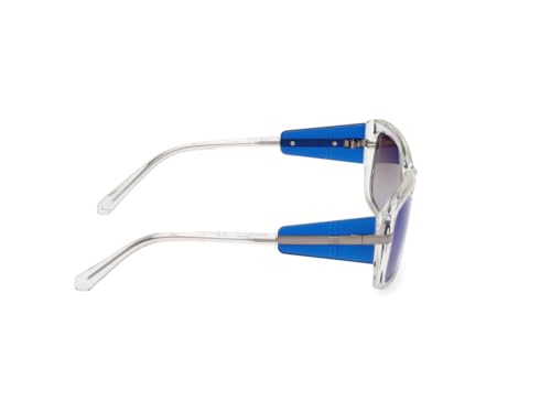 Guess 100% UV protecetd | Mirrored | Large | Full Rim | Rectangular | Frame: White | Lens: Blue