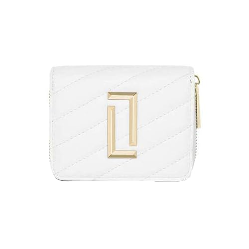 Lavie Zipper Diagonal PU Women's Casual Wear Wallet (White, Small)