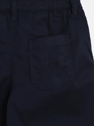 Girls Solid Straight Fit Cotton Trouser Blue