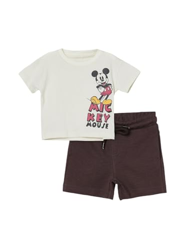 Max Boys Mickey Print Shorts Set