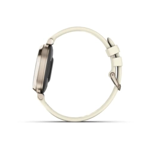 Garmin Lily 2, Small and Stylish Smartwatch, Hidden Display, Patterned Lens, Up to 5 Days Battery Life, Coconut Cream Gold