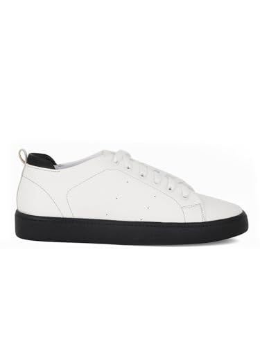 Carlton London Women White-Black Comfortable Lace-Up Snakeer with Heels, for for Casual, Walking & Daily Use (38)