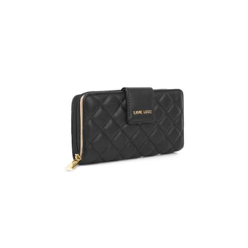 Lavie Zipper Diamond PU Women's Casual Wear Wallet (Black, Large)