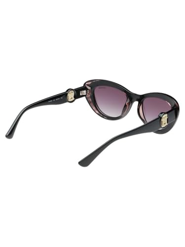 Tommy Hilfiger Sunglasses | Brown Lens | Black Frame | Full Rim Cateye Shape Branded Latest and Stylish Non Polarized Eyewear | 100% UV Protection | Women Sunglasses| Size Medium | TH 1591 C4