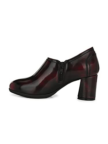 Delize Womens Brown/Cherry mid Heel Shoes (Cherry, Numeric_6)