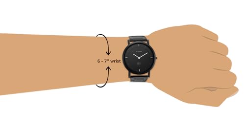 EDGE Titan Quartz Analog Black Dial Black Stainless Steel Strap Watch for Men - NT1595NM01