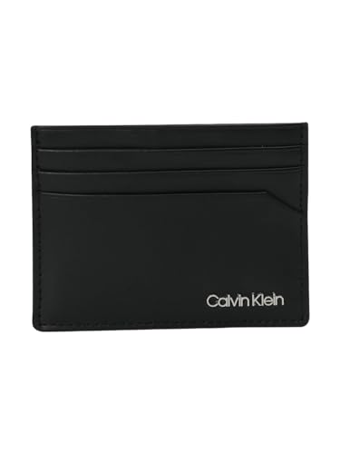 Calvin Klein Solid Black Leather Card Wallet