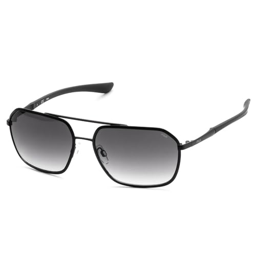 FILA sunglasses| 100% UV protected | Gradient | Full Rim | Square | Men | Large | Matt Black Alloy Metal Frame | Smoke Gradient Lens