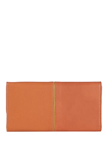 Satya Paul Orange Faux Leather Wallet for Women