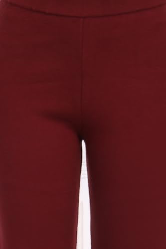 W for Woman Maroon Solid Straight Pant - (W62077-224548-XL)