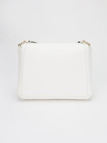 Solid White Pu Sling Bag
