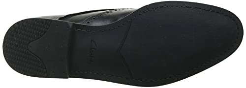 Clarks Mens 26148029 Black Black Leather Uniform Dress Shoe - 9 UK (261480297)