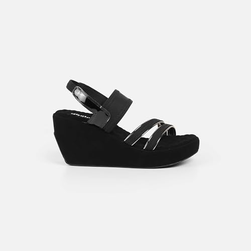 Mochi Women's Back Strap closure Casual - Sandals with Black Platforms UK/5 EU/38(34-417)