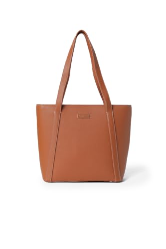 Women Brown Textured Casual Tote Bag