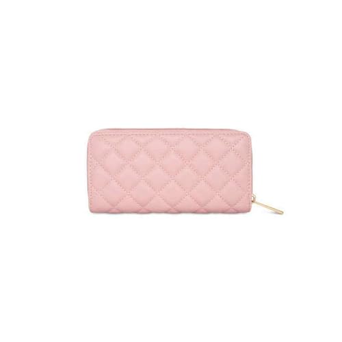 Lavie Zipper Diamond PU Women's Casual Wear Wallet (Pink, Large)