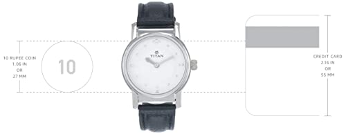 Titan Quartz Analog White Dial Black Leather Strap Watch for Men - NR1855SL01