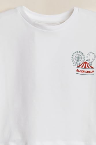 Allen Solly Girls White Graphic Print Casual T-Shirt