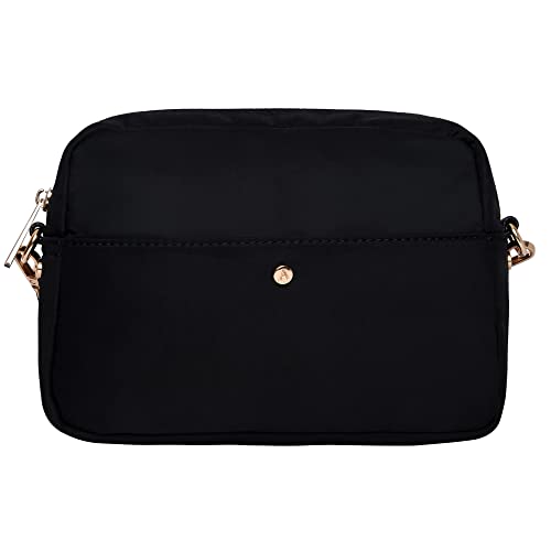 Accessorize London Women's Black Camera Sling Bag| sling bag for woman latest |crossbody bag for women stylish |Shoulder/Crossbody Bag for Women with Adjustable Sling Srap