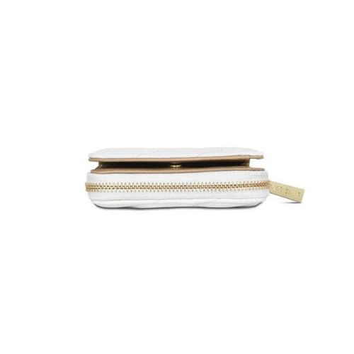 Lavie Zipper Diagonal PU Women's Casual Wear Wallet (White, Small)