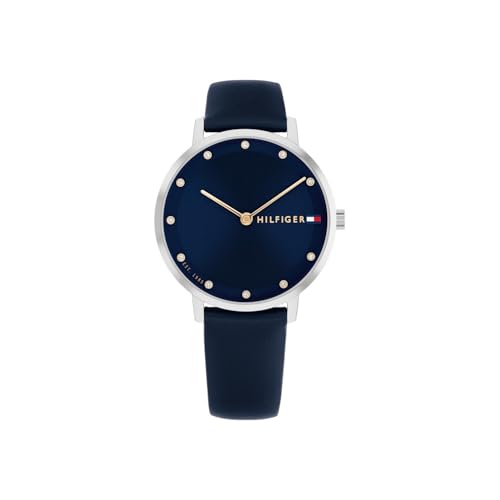 Tommy Hilfiger Quartz Analog with Blue Dial Blue Leather Strap Watch for Women - TH1782764