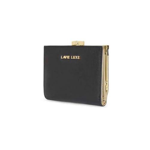 Lavie Zipper Frame PU Women's Casual Wear Wallet (Black, Small)