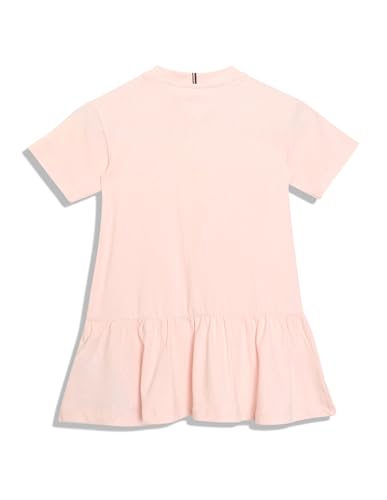 Tommy Hilfiger Girl's Cotton Classic Knee-Length Casual Dress (S23KRDR035 Pink