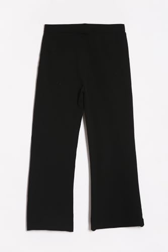 Allen Solly Girls Black Solid Contemporary Fit Trousers