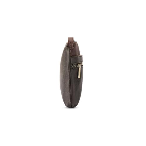 Lavie Mono Quick Synthetic Zipper Closure Women's Sling Bag (CHOCOLATE, SMALL)