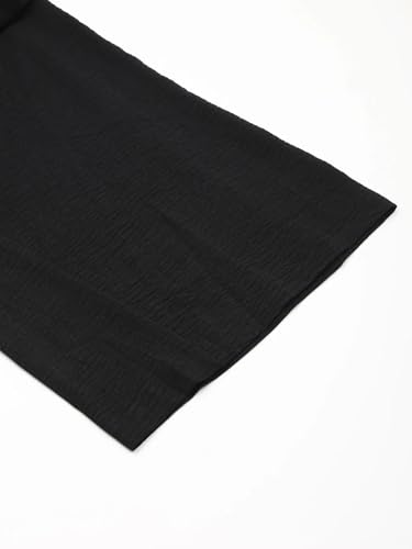 Regular Fit Solid Black Jumpsuit