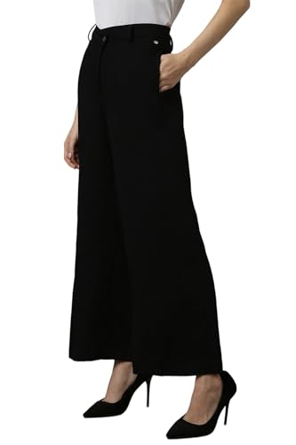 Allen Solly Women's Regular Casual Pants (Black)