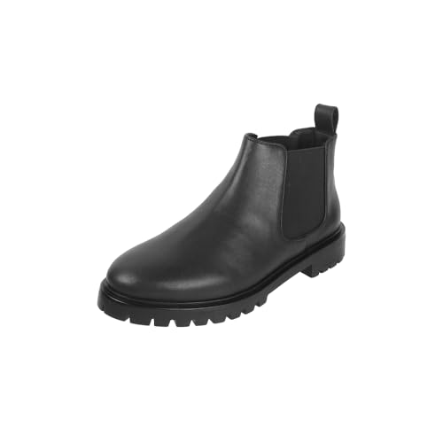 Metro Women Black Faux Leather Slip-on Chelsea Boots UK/4 EU/37 (31-651)