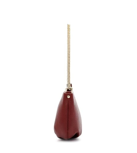 Da Milano Leather Shoulder Bag for Women - Cherry Red (LB-00289OL)