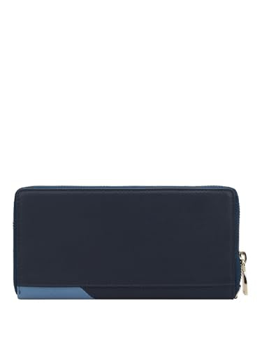 Da Milano Premium Leather Wallet for Women | Multi Compartment Travel Wallet - Blue & Light Blue