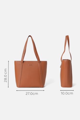 Women Brown Textured Casual Tote Bag
