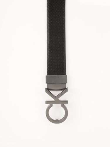 Calvin Klein Textured Black Leather Classic Belt