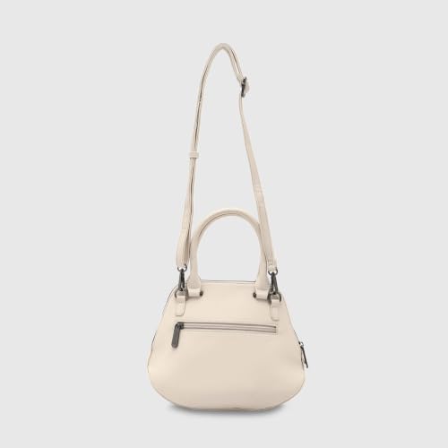 Caprese X Emily in Paris Ashley Medium Satchel Handbag for Women with Multi-Compartment Interior, Card Holders,Adjustable Detachable Strap & Exclusive Metal Charm