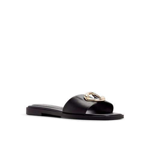 Aldo BIGGINA Black Ladies Flat Sandals