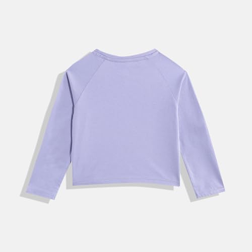 Mothercare Girls Printed Full Sleeves T-Shirt - Lavender