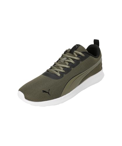 PUMA Mens Rush Racer Olive-Black-Grey Fog Sneaker - 6 UK (39584004)