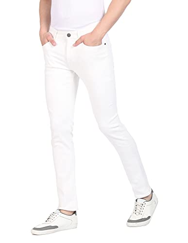 U.S. POLO ASSN. Men's Slim Mid Rise Jeans (UDJC0071_White_34)